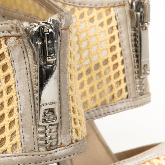 Burberry Grey Taupe Cut-Out Zipper Stiletto Heels - Picture 8 of 11